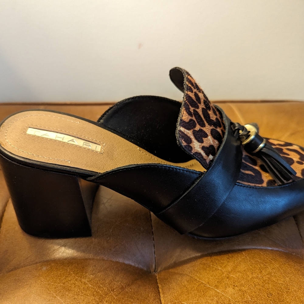 Tahari Porter leapord mule, size 9 - Picture 3 of 4